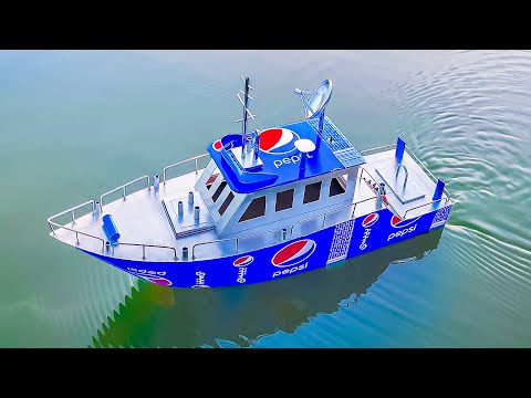 Luxury Small Yacht 🛥 Electric Boat With Pepsi Cans 🛥 DIY