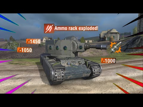 THE ONE TAP EXPERIENCE with KV-2 - Ammo Rack Compilation - HE shots - WOTB