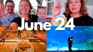 JUNE 24 VLOG | aquarium, ice cream, seafood buffet, stormy day, shopping + more
