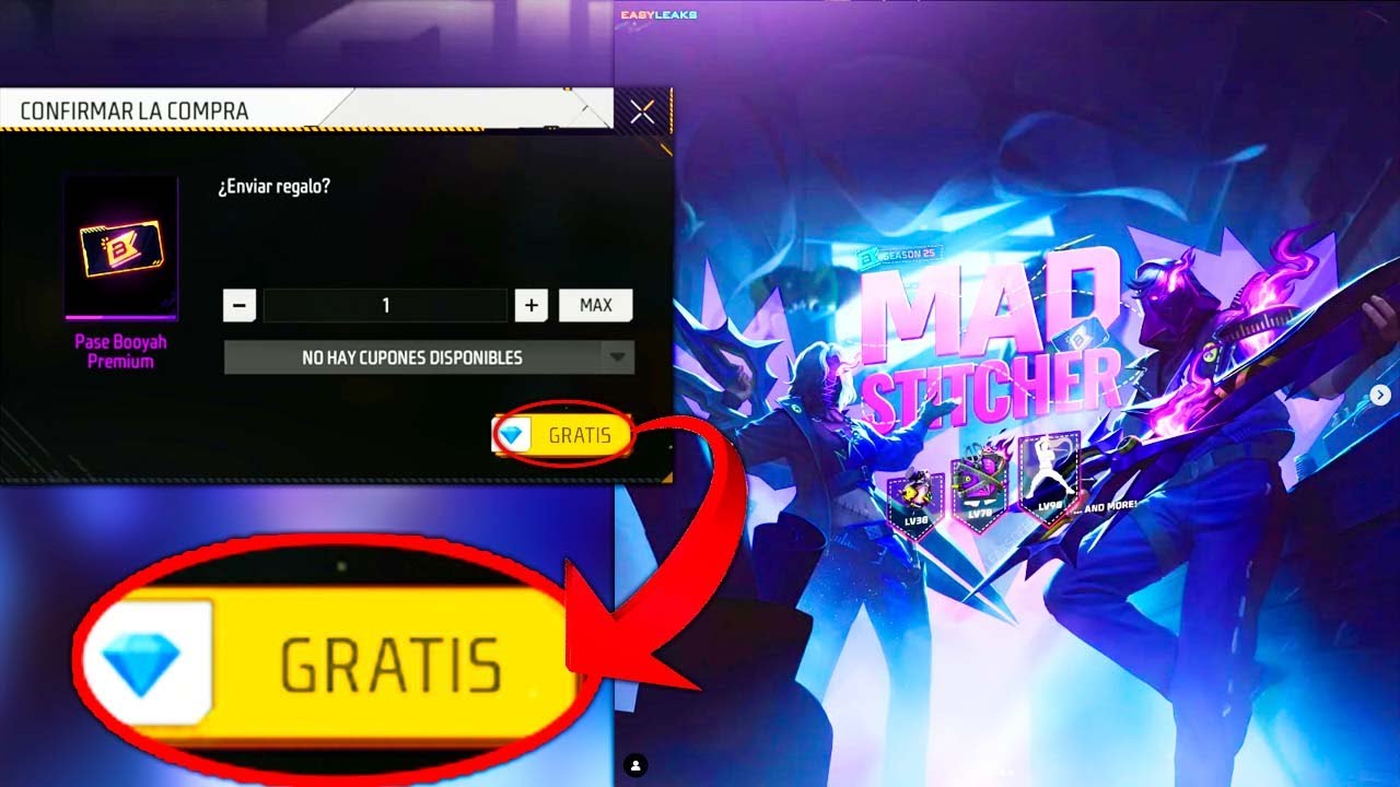 🎁OBTEN *GRATIS* El NUEVO PASE BOOYAH! de FREE FIRE ENERO 2025 FREE FIRE COSTURA LETAL💎