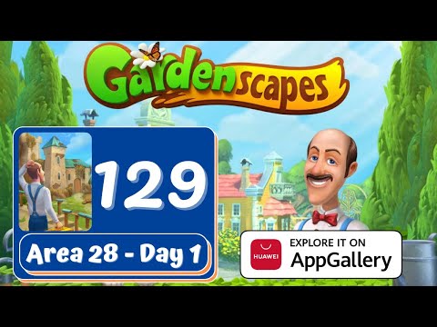 Gardenscapes Story - Part 129 - Area 28 Day 1 - Gameplay