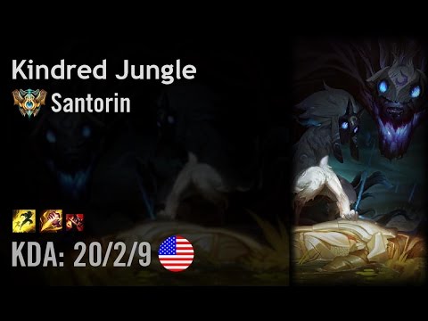 Kindred Jungle vs Lee Sin - Santorin - NA Challenger Patch 6.8