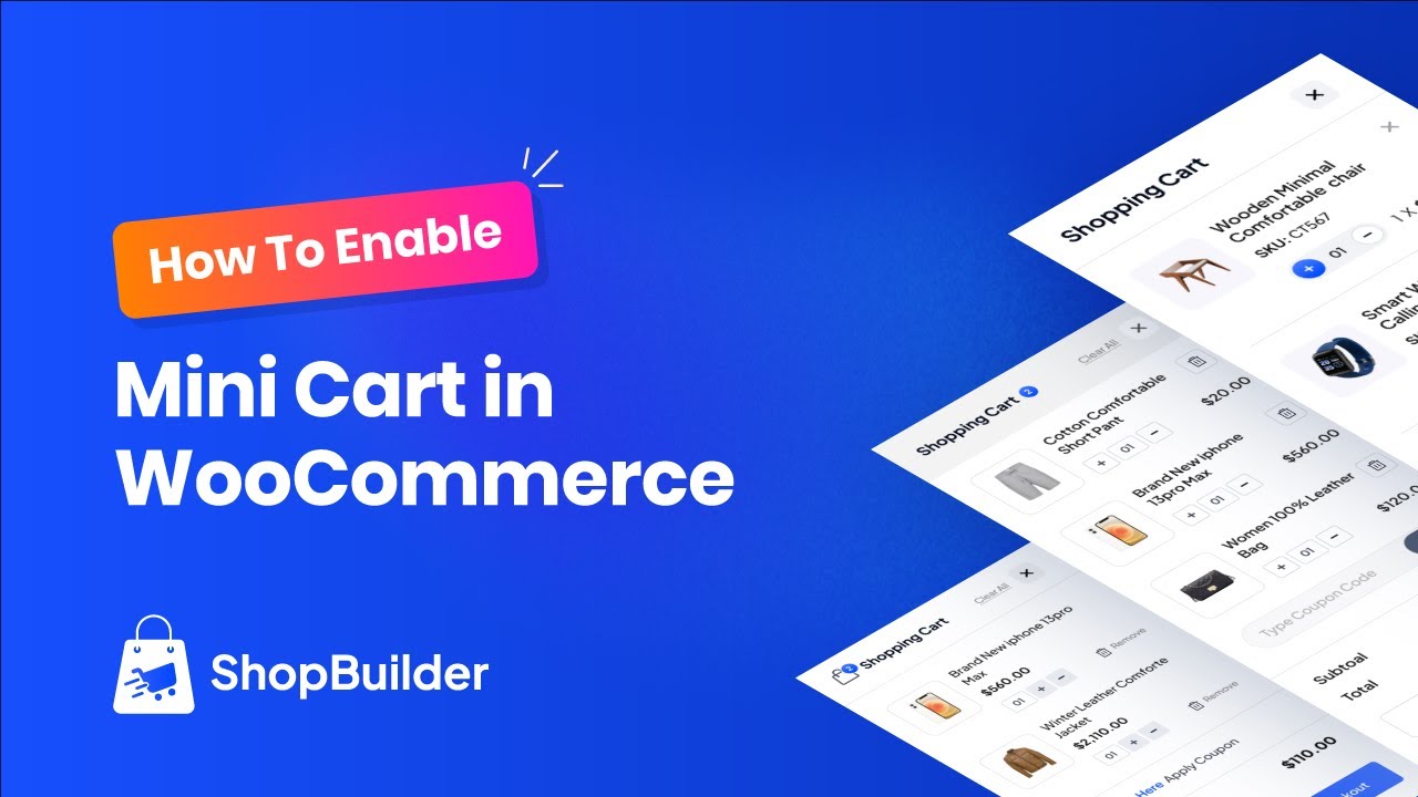 How To Enable Mini Cart in WooCommerce Shop With ShopBuilder Plugin
