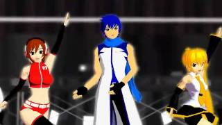 MikuMikuDance - Miku, Meiko, Luka, Haku, Gumi, Kaito, Neru, Rin, Len - Vocaloid Summer Live