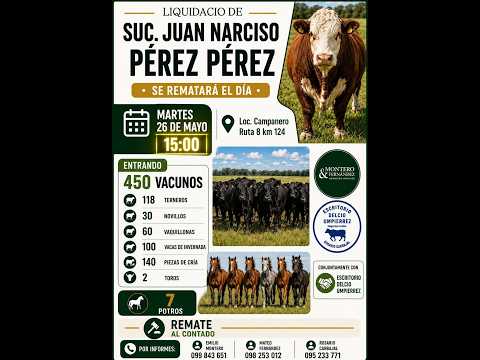 26/5/2026 - Local Campanero -Lavalleja-Feria mensual -Montero Fernandez Negocios Rurales | ClicRural