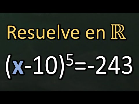 Resuelve la ecuación de quinto grado, (x-10)⁵=-243