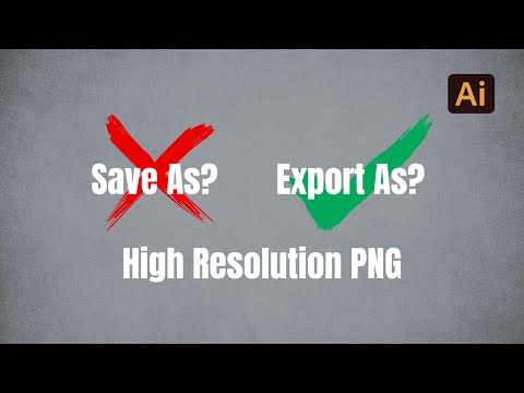 How to Save a High Resolution Image (PNG) in Adobe Illustrator