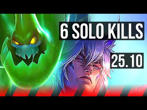 ZAC vs SETT (TOP) | 11/1/5, 6 solo kills, Legendary | KR Diamond | 25.10
