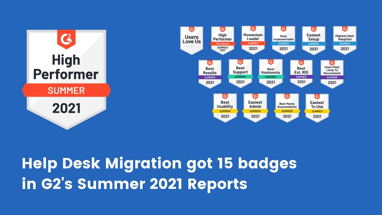 G2 Summer Reports for Help Desk Migration