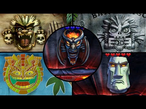 Zuma's Revenge! All the Boss Battles - Adventure + Heroic Frog + Both Endings