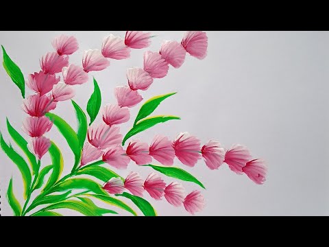 #Painting 🎨 #Arcylicpaint | One Stroke Painting Of Beautiful Flowers | Nishtha Sharma