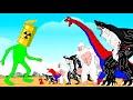 MONSTER RADIATION vs TEAM SHARKZILLA, WHITE KONG, SPIDER DINOSAUR T-REX Godzilla Cartoon Compilation