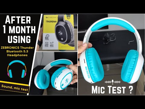 Thumbnail for After 1 month using - ZEBRONICS Thunder Bluetooth 5.3 Wireless Headphones Mic meeting test review