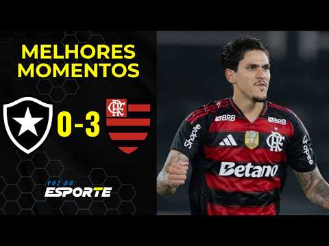 ⚽ BOTAFOGO 0 X 3 FLAMENGO | SHOW DE SAMUEL LINO E GOLAÇO DE CARRASCAL | CLÁSSICO NO BRASILEIRÃO