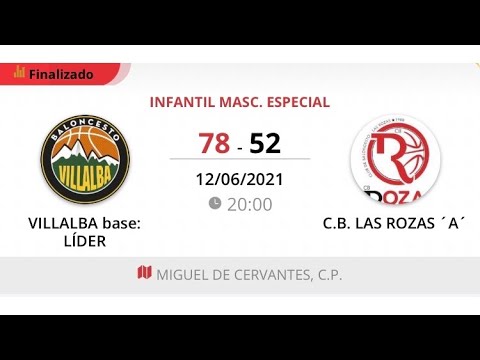 Infantil masc A VILLALBA BASE:LIDER - LAS ROZAS