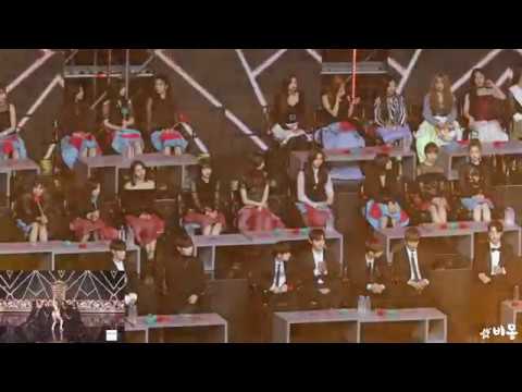Wanna One / Twice/ G-idle and G-friend Reaction to Chungha 'Gotta Go' + 'Roller Coaster' GDA 2019