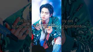 when jin try not to cry on stage when he had an argument with tae 😢 #shorts