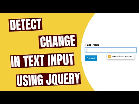 Detect Change In Text Input Using JQuery - HowToCodeSchool.com