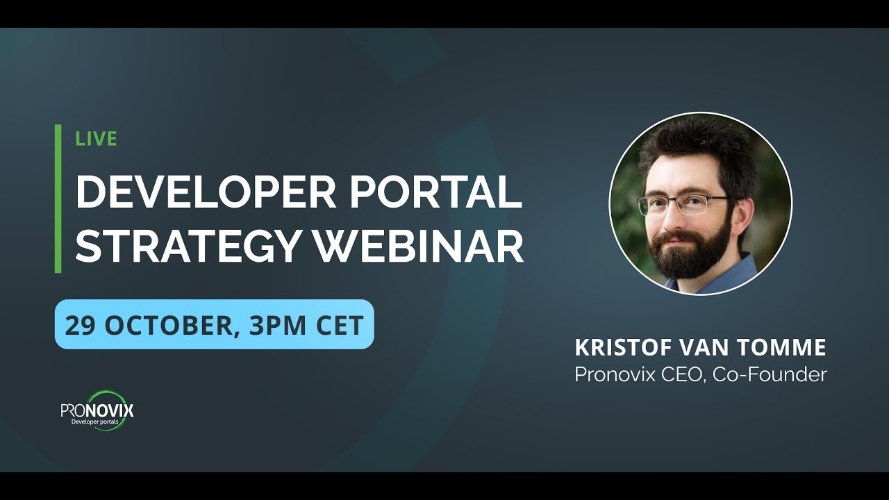 DevPortal Strategy webinar | 2024-10-29 | Pronovix
