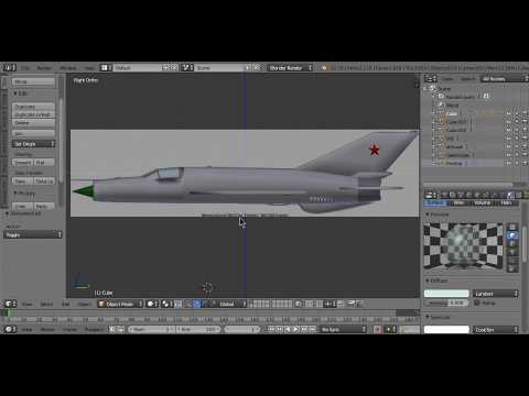 Immo's Aerial Combat Simulations - Blender Mig-21Bis 3D Model/w 3D Cockpit