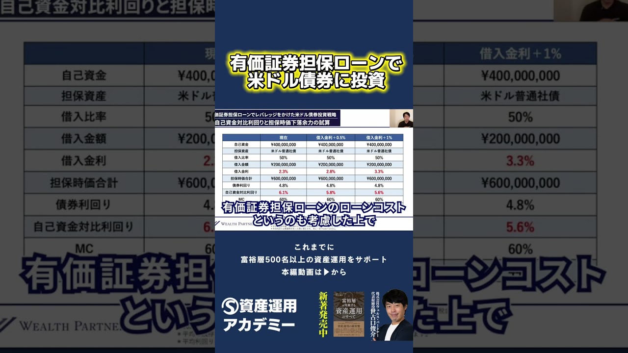 有価証券担保ローンで米ドル債券に投資 #shorts #証券担保ローン #債券投資