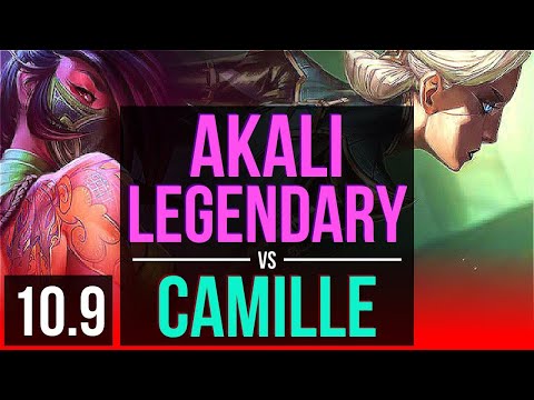 AKALI vs CAMILLE (TOP) | 4 early solo kills, Legendary, KDA 11/2/1 | EUW Grandmaster | v10.9