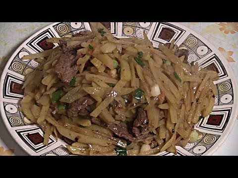 Beef And Potato Shoestring Stir Fry (Easy Chinese...