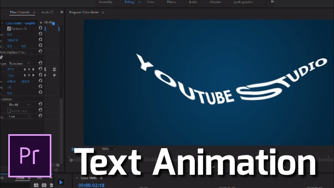 Text Animation Tutorial In Premiere pro cc