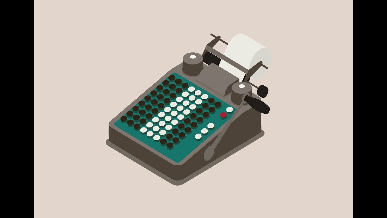 Isometric Illustration of an Adding Machine