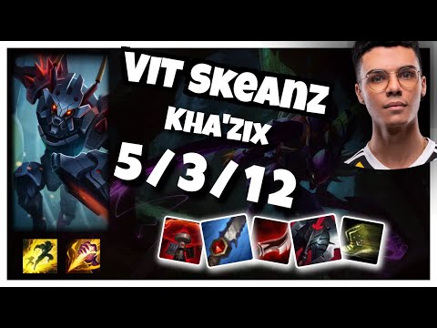 VIT Skeanz Kha'Zix JUNGLE (5/3/12) vs NIDALEE Gameplay Replay - Patch 10.18