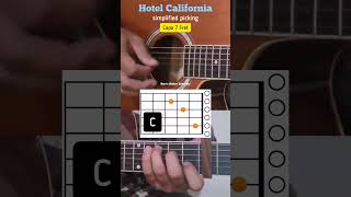 hotel california simplified picking #guitartutorial #bertsguitartutorials