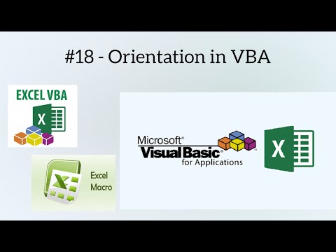 #18 Orientation in VBA