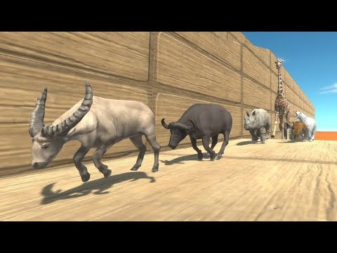 Modern Mammals Dare Challenge Zigzag Path Speed Test - Animal Revolt Battle Simulator