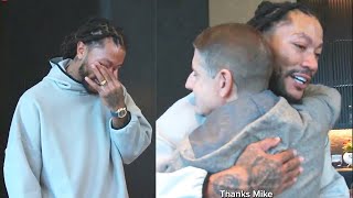 Derrick Rose Emotional After Bulls Announce His Jersey Retirement!