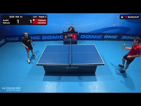 12:00 Andrii Rehush - Maksym Deineha 01.09.2023 TT Euro.Cup  Ukraine Master. TABLE 3