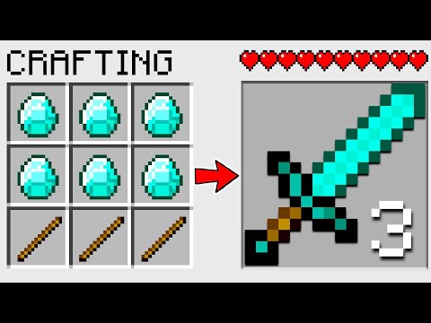 HOW TO CRAFT a TRIPPLE DIAMOND SWORD in ONE in MINECRAFT? SECRET RECIPE *WOW* Video