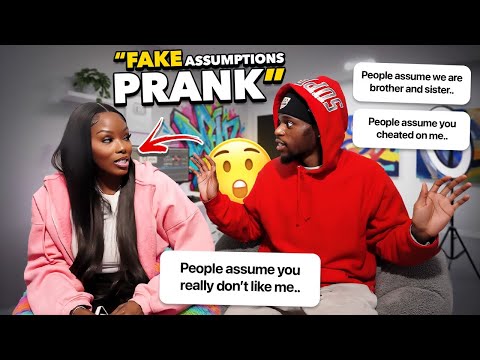 MAKING UP FAKE DISRESPECTFUL ASSUMPTIONS TO ASK MY GF PRANK !! ** SHE WAS SOOOOO MAD **