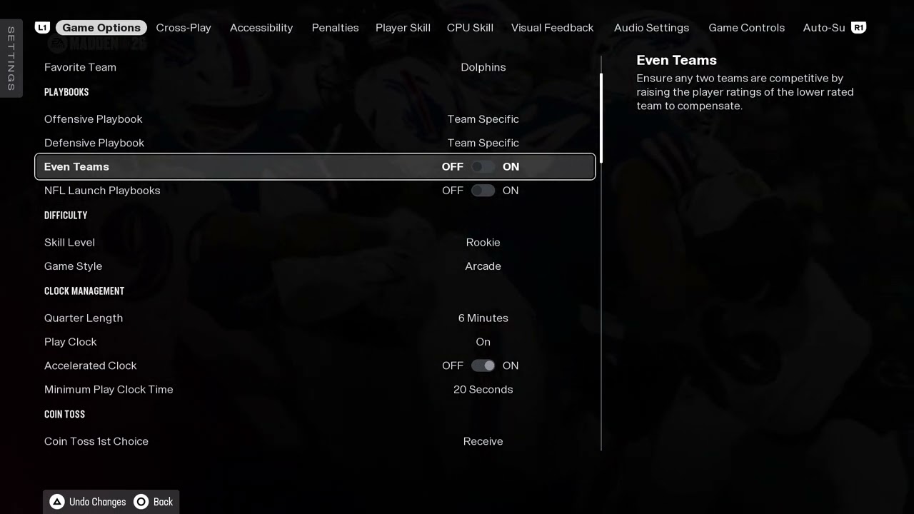Madden 26: How to Change Playbook Settings (Switch Default Playbooks, Even Teams & NFL Playbooks)