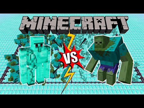 🔥100 DIAMOND GOLEMS VS 100 MUTANT ZOMBIES 🔥🔥