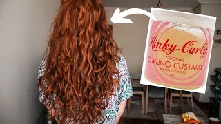 Kinky Curly Curling Custard as a single styler on WAVY HAIR!! Is it worth the hype??