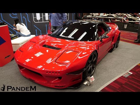 JDM Pandem Rocket Bunny Wide Body Acura (Honda) NSX type R Stroker With Turbo at SEMA Car Show [4K]