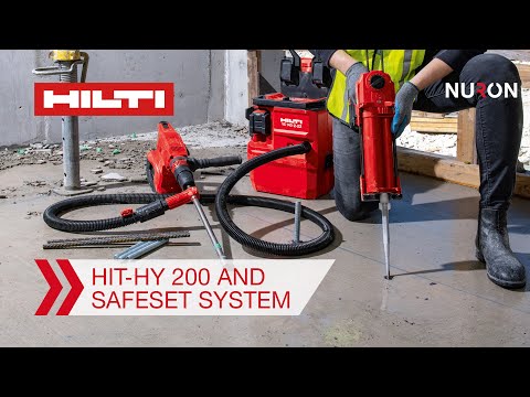 Hilti Adhesive Anchor HIT-HY 200 V3 and SafeSet System for Anchor Installation