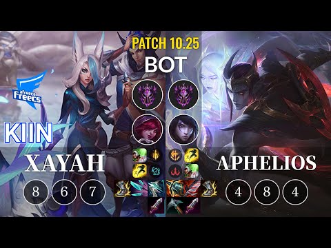 AF Kiin Xayah vs Aphelios Bot - KR Patch 10.25