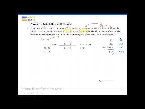 Primary 6 Math Tuition : Ratio, difference unchanged