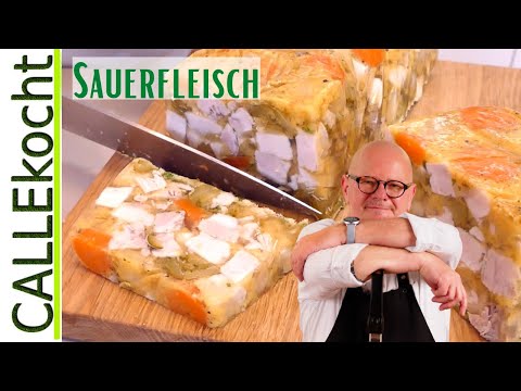 Sauerfleisch selber machen. Omas Rezept. Mit Bratkartoffeln ein Traum