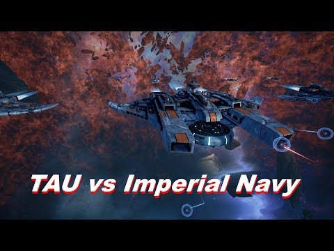 TAU vs Imperial Navy! Rank 35, Heroic Difficulty, 1500 Points - Battlefleet Gothic Armada