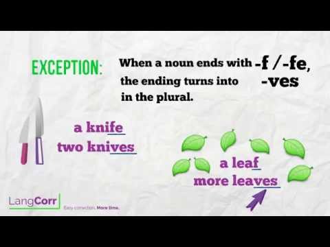 Nouns 4: -fe to -ves