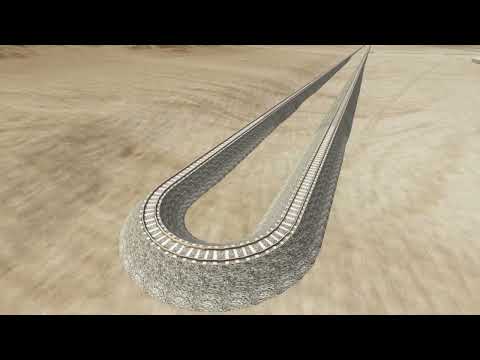 Impossible Sharp U Turn Rail Tracks Vs Trains Crossing   BeamNG Drive