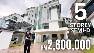 House Tour 84: 5 Sty Modern Semi-D w Private Lift | Huge Car Porch in Kingsley Hill , Putra Heights