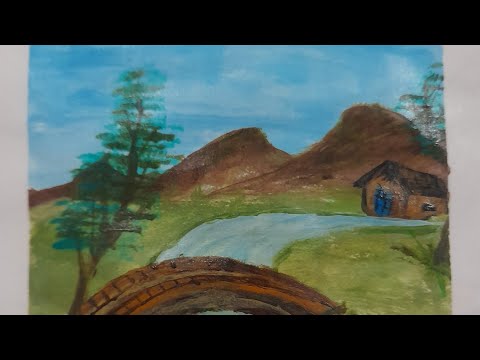 Beautiful village view & River Bridge